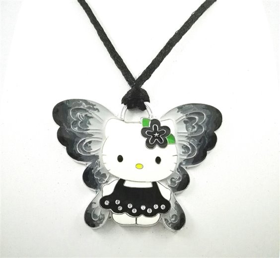 Necklace Hello kitty Child Butterfly in Silver CF9 - CF9